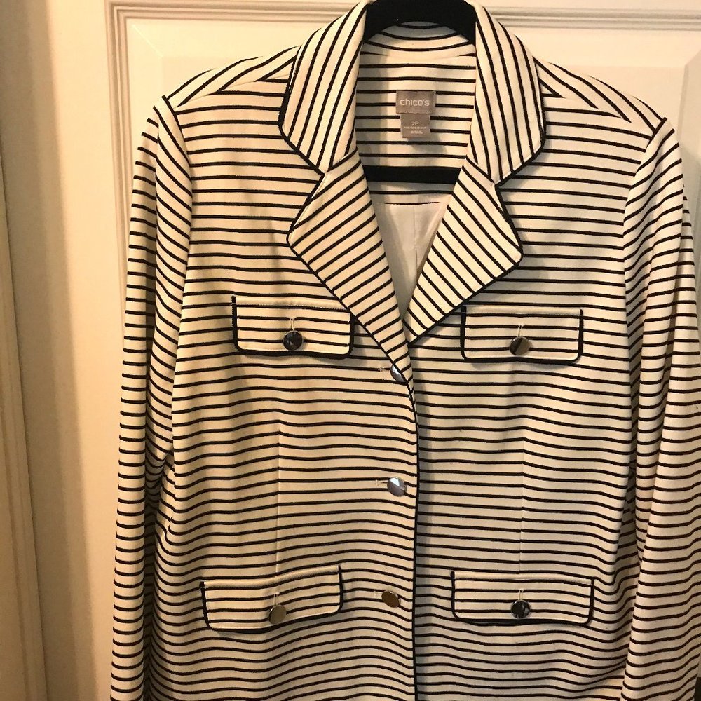 Chico's Nautical Blazer (Size 2P)